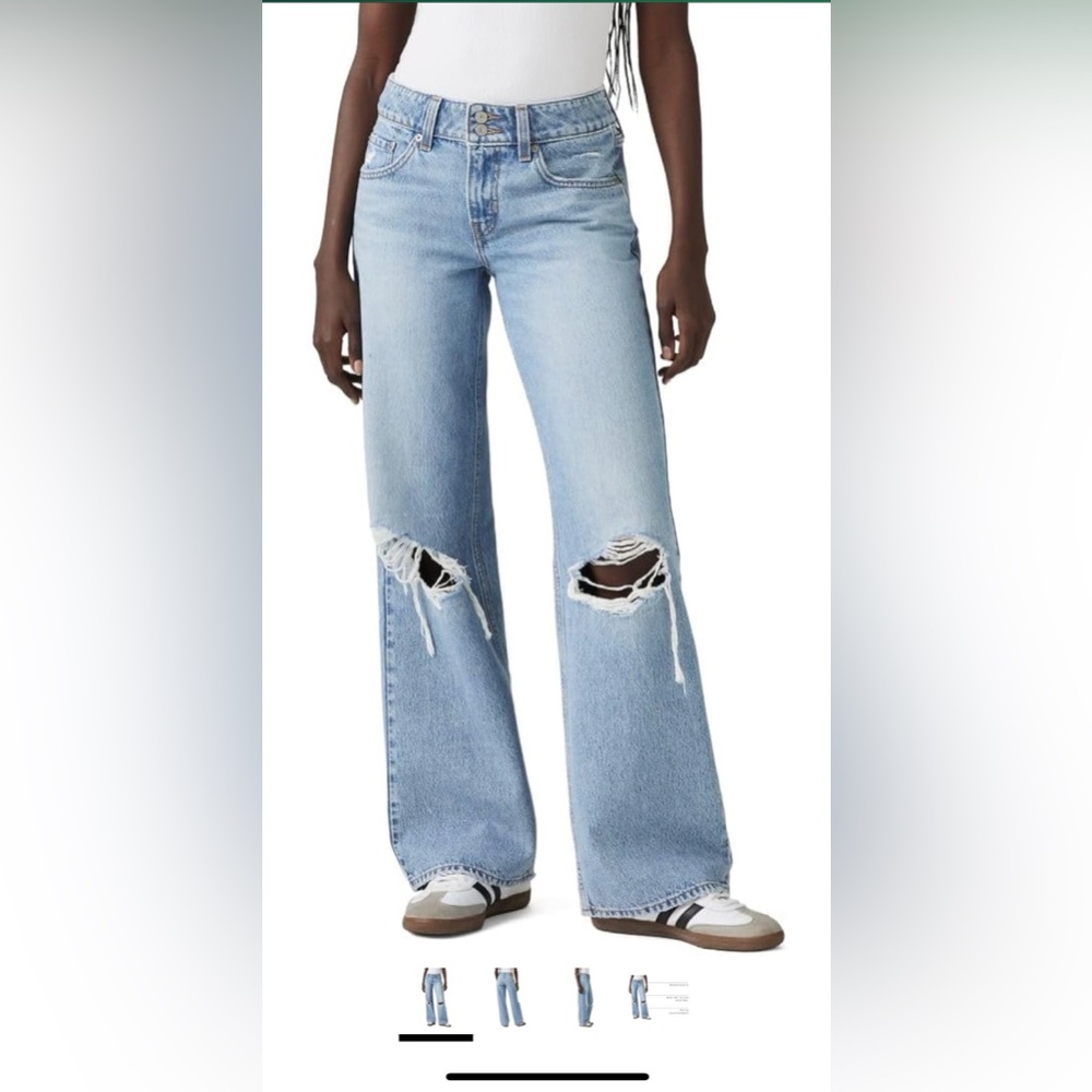 Levi's Light Blue Ripped Wide leg / Low rise Jeans